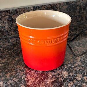 Le Creuset Stoneware Utensil Crock 2.3L Flame Gradient Orange Red 6” Tall
